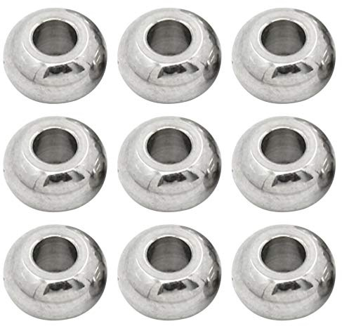Supvox Edelstahl Perlen 5Mm Runde Nahtlose Spacer Schmuckperlen Für Diy Armband Halskette Basteln Zubehör