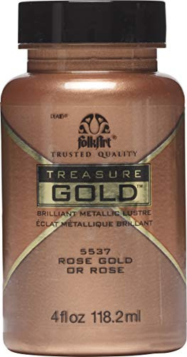 FolkArt Treasure Brilliant Metallic Paint, 4 oz, Rose Gold