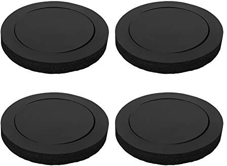 EBTOOLS Isolamento per Altoparlanti per Auto, 4 Pezzi di Rivestimento per Porte in Gomma Isolamento Acustico in Cotone per Altoparlanti per Auto Accessori per Anello per Basso 7.7x5.7x1in