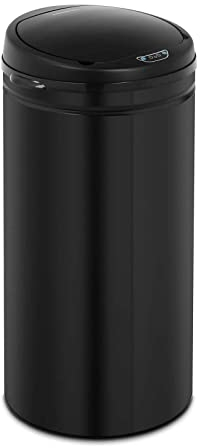 Fromm & Starck Poubelle Automatique De Cuisine En Acier Métal Ouverture Auto Sans Contact Électronique Capteur STAR_BIN_25 (42 l, Portée Capteur 30 cm, Récipient interne, À Piles, Acier Au Carbone)