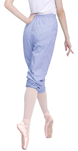 Lovdaswi Pantalones de Baile Ripstop para Mujer, Pantalones Cortos Deportivos para Correr, Azul, M