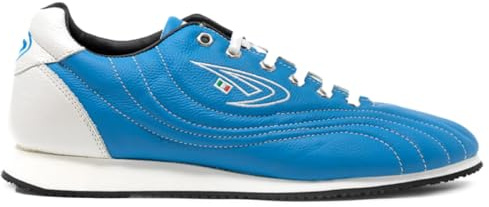Ling Azzurra - Scarpe da Bocce in Pelle di Vitello - Suola Antiscivolo - 43 - Azzurro