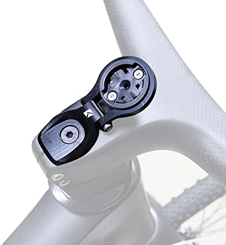 XBERSTAR Supporto per manubrio per computer da bicicletta supporto superiore per bicicletta auricolare tappo superiore copertura auricolare supporto per computer per Garmin Wahoo GPS (nero)