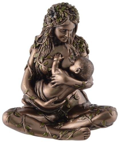 VOGLER Joh. Vogler GmbH Gaia - Figura de tierra con bebé en el pecho, color bronce