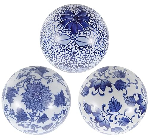 Holibanna 3pièces Boules Décoratives Flottantes Céramique pour Décoration Maison Aquariums Et Petits Bassins Style Rétro Et Finition Soignée