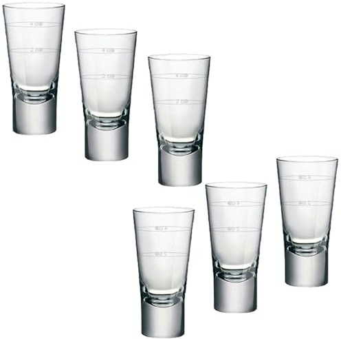COSE DA CASA Bicchiere shortino minidrink per amaro liquore caffe freddo vodka fornitura pub bar hotel ristorante 2 linee calibrate 2 e 4cl (12)