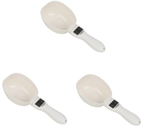 POPETPOP Lot De 3 Mini-mesures Pour Aliments Pour Animaux De Compagnie Balance Numérique Pour Chiens Cuillère De Cuisine Électronique Multi-usages Pour Beurre Farine Crème