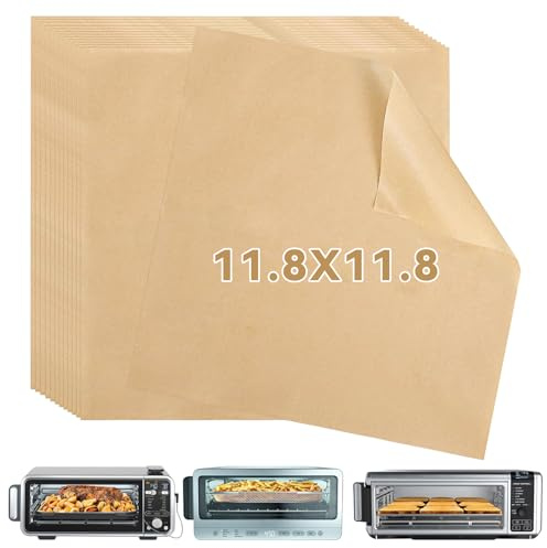 BRIKINTE 12-inch Air Fryer Parchment Paper Squares for Ninja Air Fryer SP101 SP151 Oven, 120 Pcs