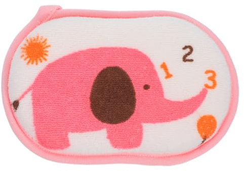 FRCOLOR Baby Bath Sponge Natural Soft Cotton Shower Sponge for Newborns Babies Toddlers Gentle Cleansing and Massage Bathing Accessory 5.31 X 3.54 X 1.18 Inch