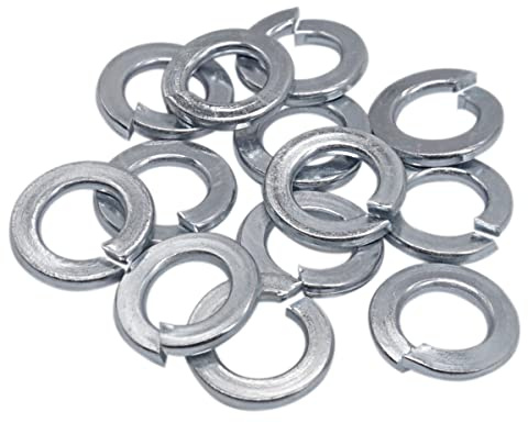 SKIR'CO (50 piezas) Arandelas de seguridad con resorte DIN127 galvanizadas M10, arandelas de metal, arandelas de seguridad con resorte dividido
