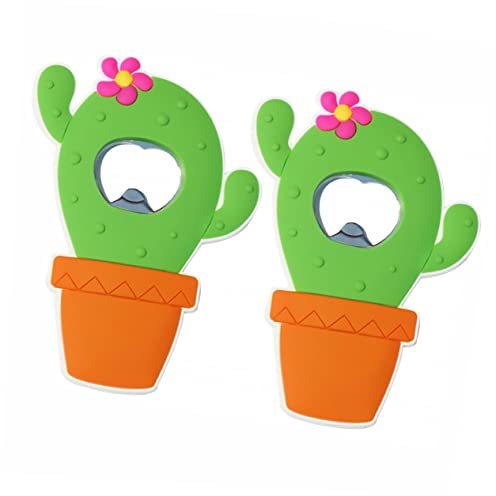 Cabilock Cactus Shape Lid Remover Magnets Pcs Hawaii Party Fridge Decor Stickers Magnetic Bottle Openers for Kitchen