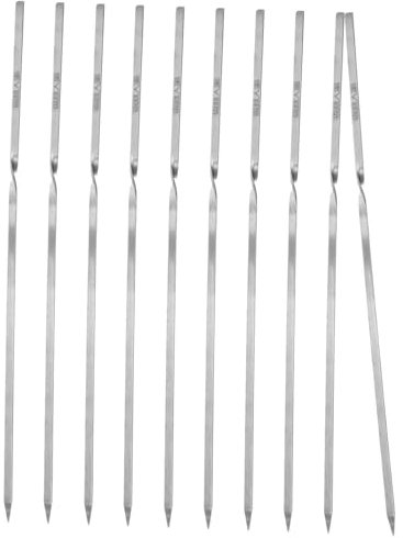 BCOATH 10stücke Teiliges Edelstahl Grillspieße Für Bbq Lange Grillspieße Sicher Und Langlebig Für Outdoor-partys Camping Und Grillen
