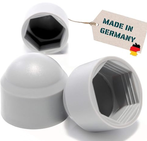 Yourkon - Sechskant Abdeckkappe, Silbergrau, Schutzkappe für Schrauben UV-beständig, wetterfest, umweltfreundlich, (10, M10)