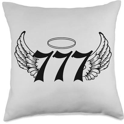 777 Angel Number Throw Pillow