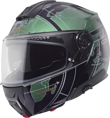 SCHUBERTH HELMET C5 ECE DEKOR GLOBE GREEN 53 (XS)