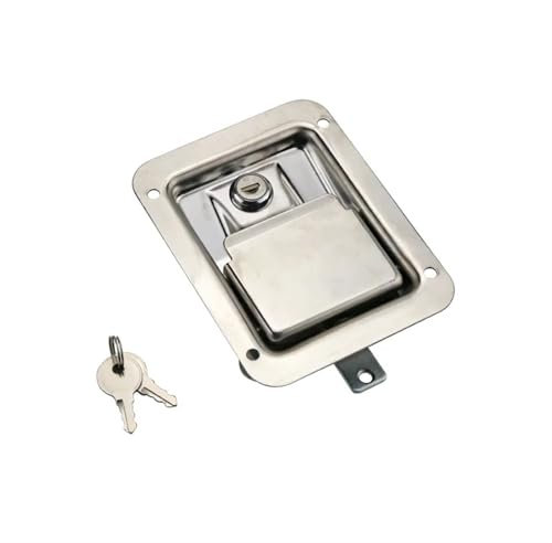 Serratura piatta in acciaio inossidabile Serratura a tre punti for porta dell'armadio Serratura quadrata for porta di ingegneria for camper e veicoli 1 pezzo