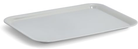 Serviertablett aus kratzfestem Melamin, grau, 43,5 x 32,5 cm