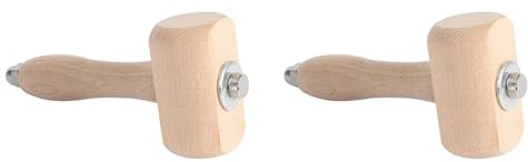 rieder 2X Mazo de Madera para en Martillo de Talla Kit de Herramientas de Cosido (Madera)