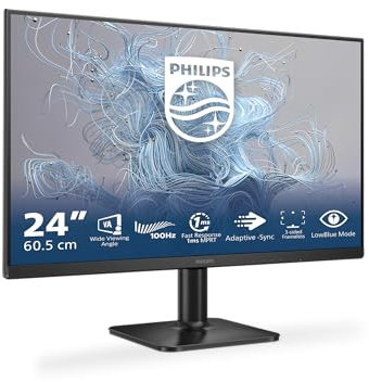 Philips 24E2N1100LB Monitor 24 FHD, WLED, 100 Hz, VA, 1 ms MPRT, Adaptive Sync., Blue Light (1920x1080, 1x D-Sub, 1x HDMI 1.4) Negro