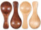 4 Pcs Small Wooden Spoon 3.2 Inch Mini Nature Wooden Spoons Wood Condiment Tea Spoons Kitchen Supplies for Sauces Salt Sugar Spices Jars Dips Honey Coffee Mustard