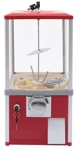 YHNNH, Commercial Vending Machine With Locks,Home Candy Gumball Machine,Candy Dispenser Machine Gumball Machine (Red)(Red)