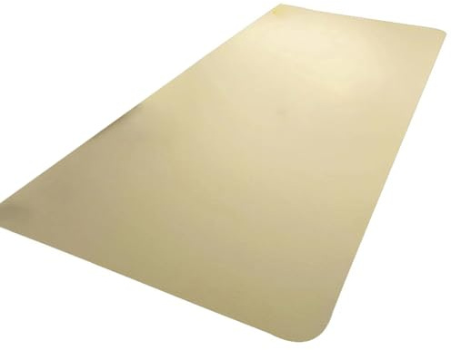 Tischunterlage aus PVC-Leder Rutschfest Schreibtischmatten Schreibtischunterlage Laptop Schreibunterlage Wasserdicht ölabweisend Couchtischunterlage Einseitig mit Fleece-Rückseite,Khaki,50x160cm