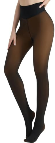 HOWIN Fleece Lined Tights Winter Thermal Tights for Women Fake Translucent