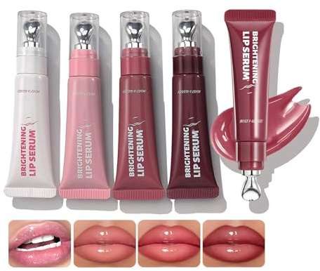 Set di lucidalabbra idratanti, lucidalabbra liquido lucido con glitter, lucidalabbra rimpolpante, lucidalabbra Wayery per donne (set di 4 colori)