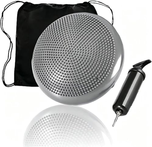 Balance Kissen Ballsitzkissen für Koordinations Rückentraining, Orthopädisches Sitzkissen, Luftkissen für Fitnesstraining inkl. Pumpe Workout Guide Bag, Balancekissen