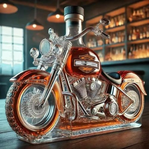 Decantador de Whiskey en Forma de Animal, 320ml, Dispensador de Licor 3D, Decoración de Bar, Regalo para Hombres (Moto)
