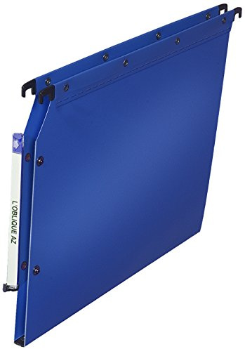 Elba Ultimate PP Lot de 10 Dossiers suspendus en Polypropylène Opaque pour Armoire Fond 15mm Bleu