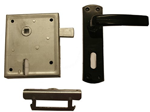 Alpertec Universal Kastenschloss BB hebende Falle für Kellertüren geeignet Drückergarnitur Türdrücker Türbeschläge, 72 mm, 36051590K1