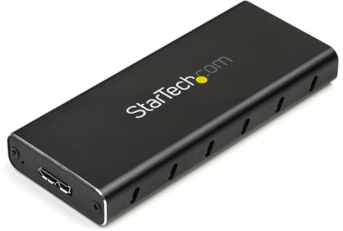 StarTech.com Boîtier disque dur - USB 3.1 (10 Gb/s) - Pour SSD M.2 SATA - Boîtier SSD M.2 avec câble USB-C - Aluminium (SM21BMU31C3)