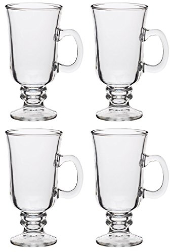 KitchenCraft Irish Coffee Glass, Transparent (Set of 4), Clear, Set of 4