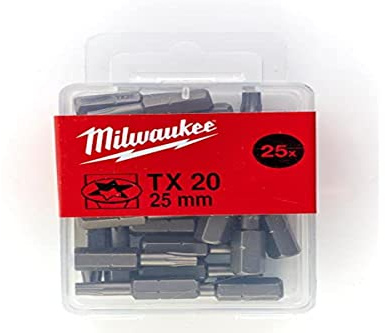 Embouts de vissage MILWAUKEE Torx 20 x 25 mm - 25 pièces - 4932399596