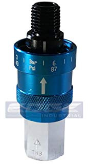 EDGE INDUSTRIAL Adjustable in-LINE Pressure Regulator for Pneumatic Tools, 1/4 NPT, Connects Directly to AIR Tool (43-87 PSI)