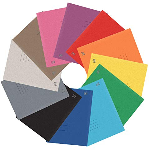 Oxford Schnellhefter A4, aus Karton, sortiert mit 12 Farben, 25 Stück, 400117265, DIN A4