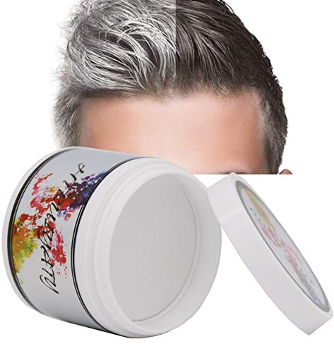Cera Cabello Para Pelo Unisexo Cera para el cabello Lavable Tinte Temporal Capilares Apta para fiesta Halloween Navidad-Blanco