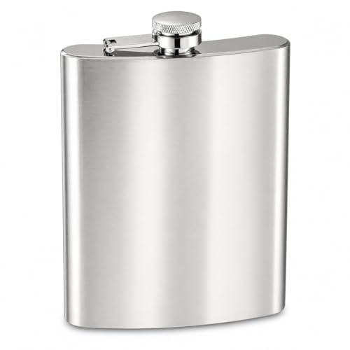Edelstahl Flachmann, 18oz 500 ml | Geeignet zum Tragen von Alkohol und allen anderen Flüssigkeiten inkl. Tragetasche