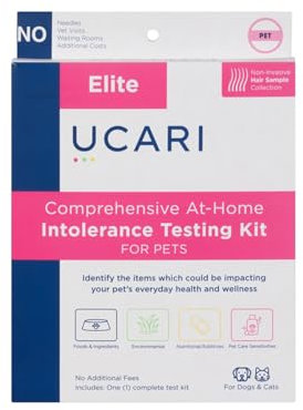 UCARI Pet Sensitivity & Intolerance Test Kit for Dogs & Cats | 1000+ Environmental & Pet Food Intolerance Screening | | 4 Tests in 1 | Non-Invasive Bioresonance Home Health Testing Kits, Fast Results