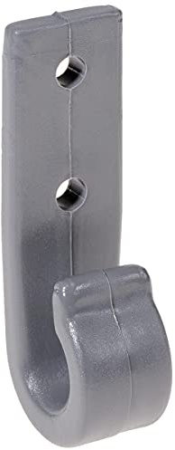 HaGa® 50 Planenhaken 60mm x 18mm - Zweilochhaken für Schleuderverschluss - Kunststoffhaken für Planenbefestigung - Abspannhaken Grau