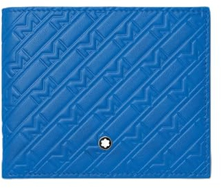 Montblanc M_Gram Brieftasche 8cc aus Leder in der Farbe Blau, Maße: 11cm x 9,5cm x 1cm, 130027