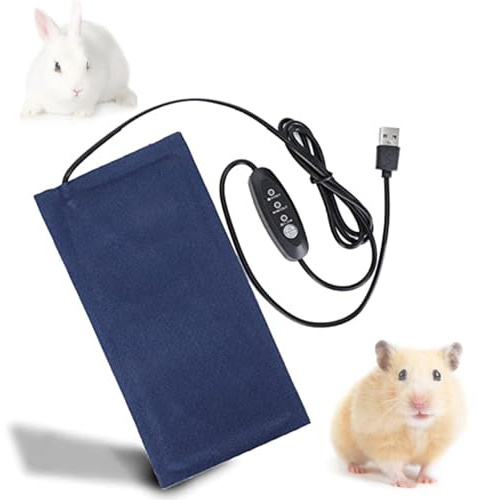 Small Reptile Heating Pad Reptile Heat Pad, 3 Level Adjustable Temperature USB Heating Pad Reptiles Heating Mat, Terrarium Heat Mat Heating Pad For Hamster/Rabbit/Lizard/Frog/Spider,11x5.7inch