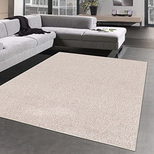 CARPETIA Teppich flach-gewebt für Eingang & Diele • einfarbig in beige Größe 160 x 230 cm