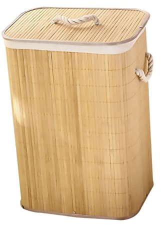 Alipis Clothes Storage Basket Bamboo Laundry Organizer Handle Large Capacity for Sorting Laundry Towels