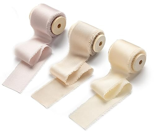 AOKSUNOVA Satinband Schleifenband Hochzeit Geschenkband Breit Bunt | Breites Satin Schleifenband für Hochzeit,Geschenkverpackung und Dekoration,Stoffband mit Elegantem Glanz und Weicher Haptik