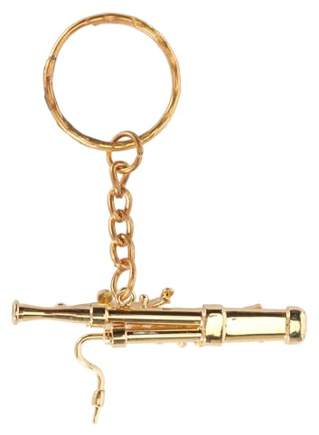 Portachiavi Musicale Fagotto in Ottone, Ciondolo Elegante per Borsa e Chiavi, Regalo Originale per Musicisti Classici