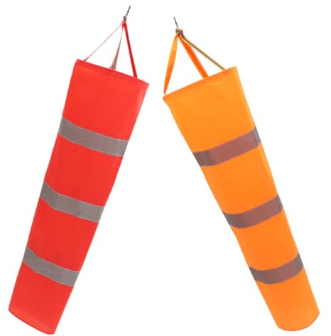 BESPORTBLE 2pcs Weathervane Windsocks for Garden Decor Directional Festival Flag Oxford Cloth Windsock Pole