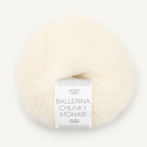 SANDNES GARN Ballerina Chunky Mohair - Farbe: Hvit (1012) - 50 g/ca. 135 m Wolle