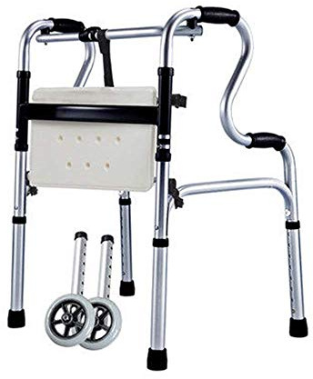 Andador Con Andador Andador Plegable Con Asiento, Andador De Aluminio Liviano De Altura Ajustable Para Personas Mayores Capacidad De Carga: 330 Libras